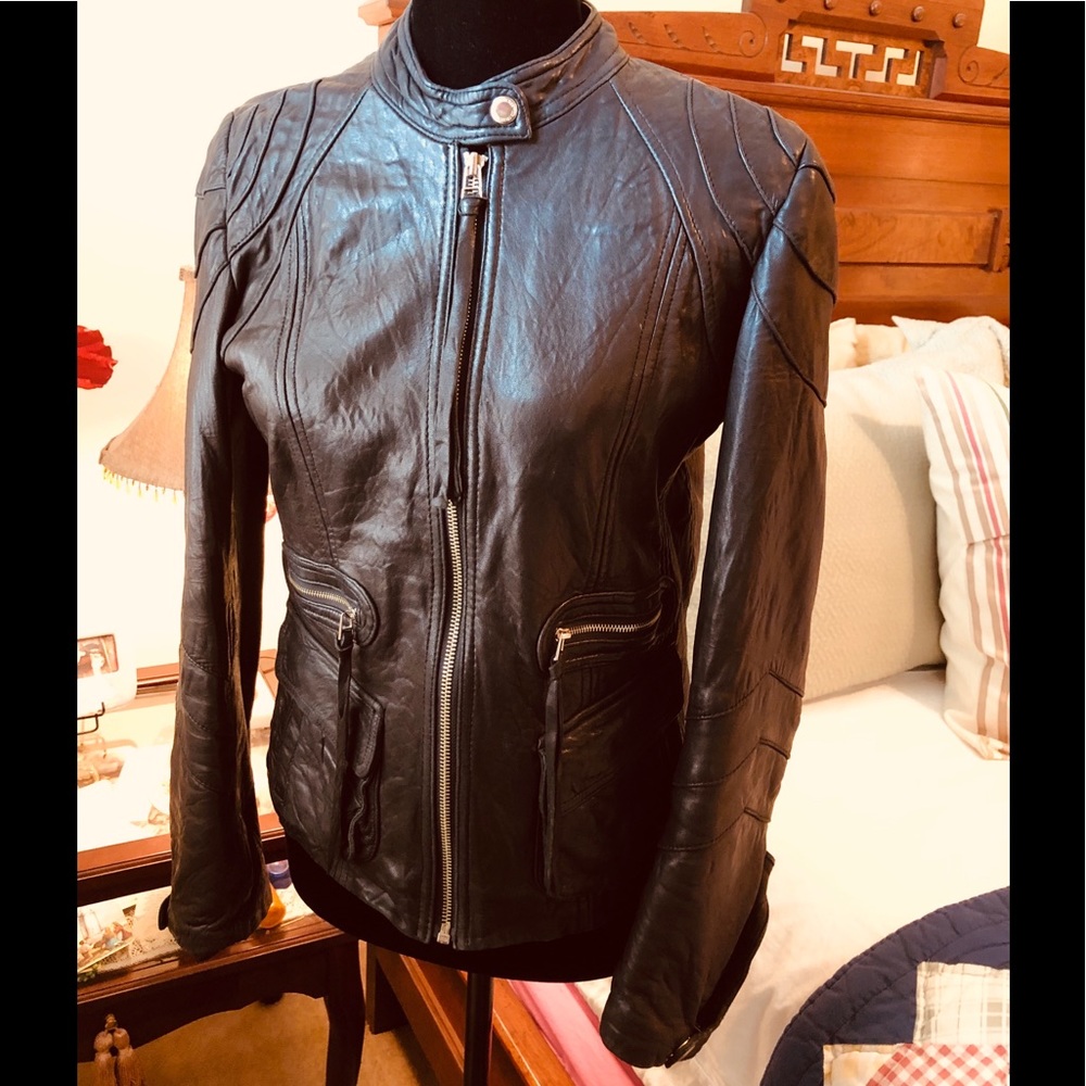 JLO Black Leather Jacket